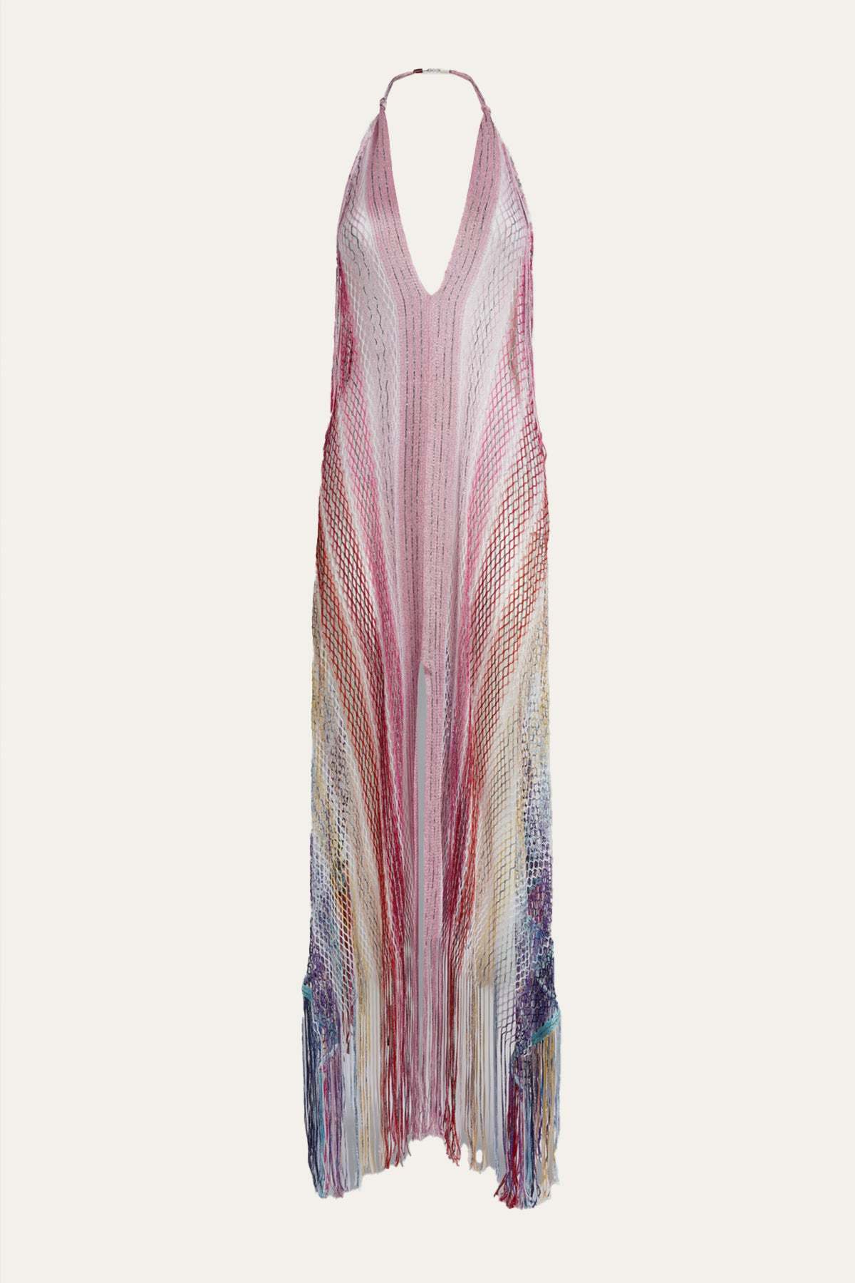 【MISSONI】ストライプ mesh coverup Zig Zag beach cover-up in white - Missoni | Mytheresa