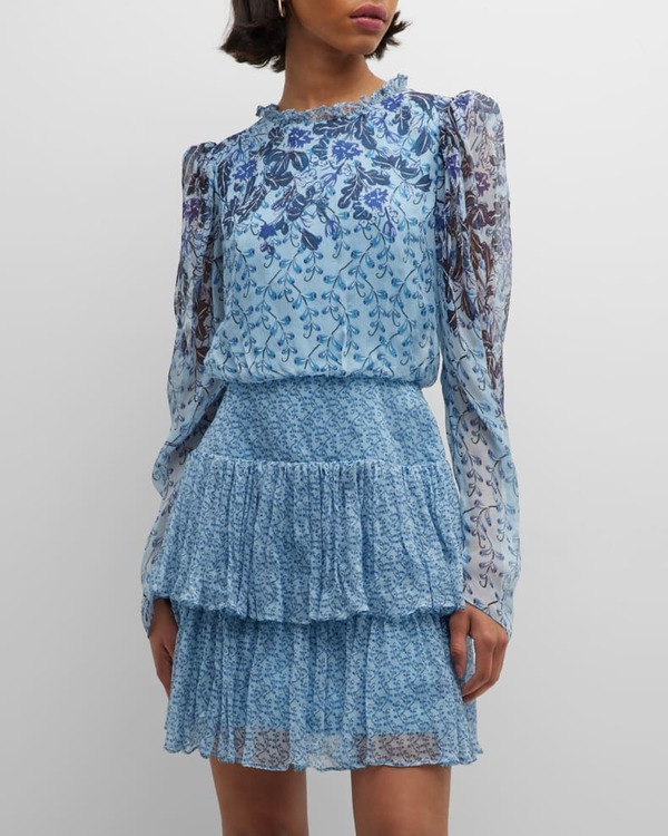 Saloni Ava-B Mini Dress - Floret | Garmentory