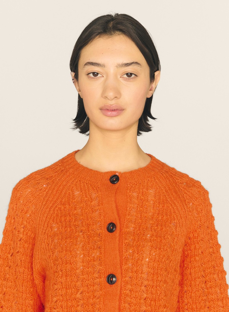 YMC Foxtail Knit Cardigan - Orange