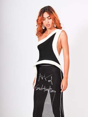 Issey Miyake Square Scheme Top - Black | Garmentory