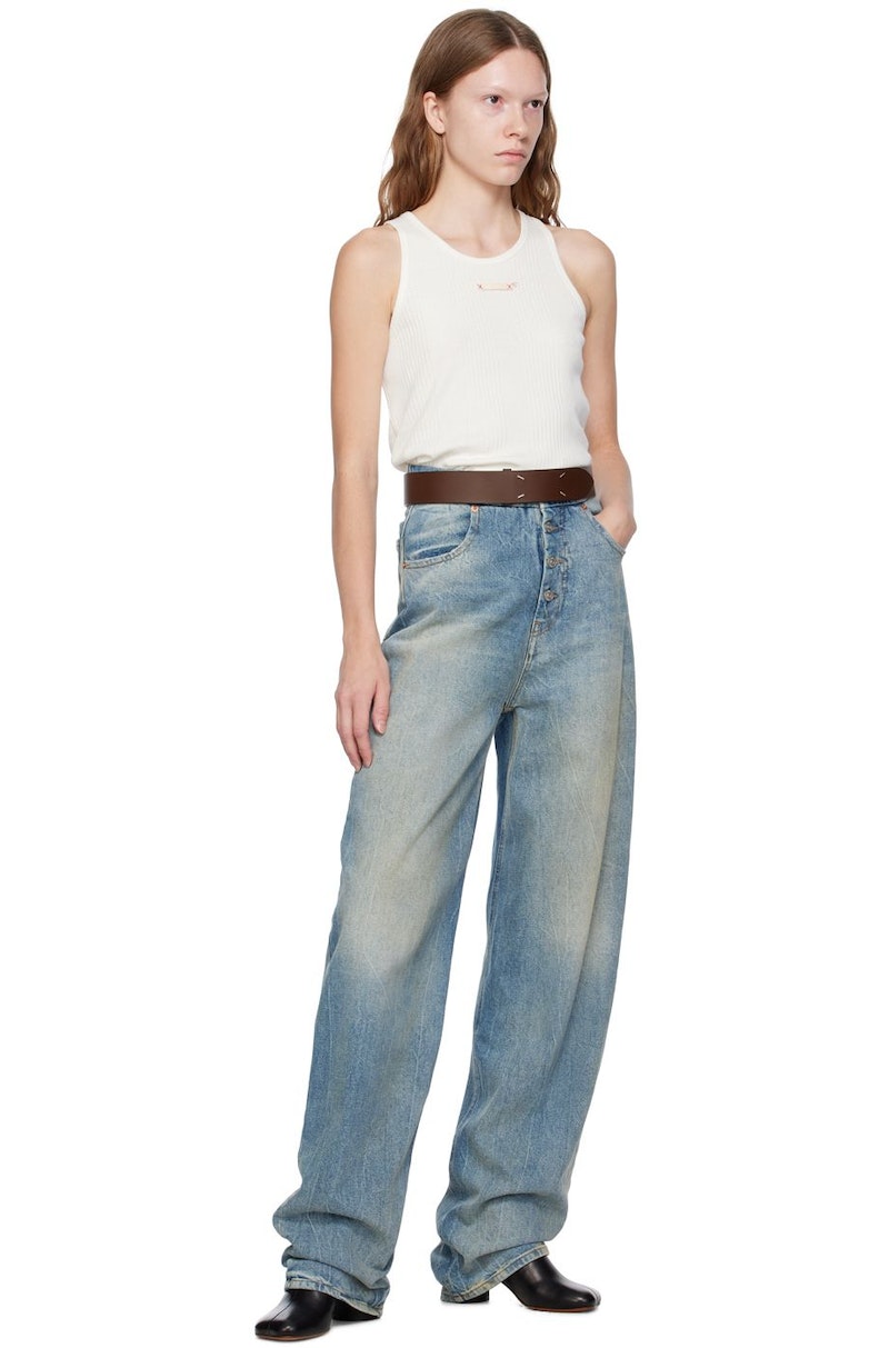 Maison Margiela Four Stitches Belt - Brown | Garmentory