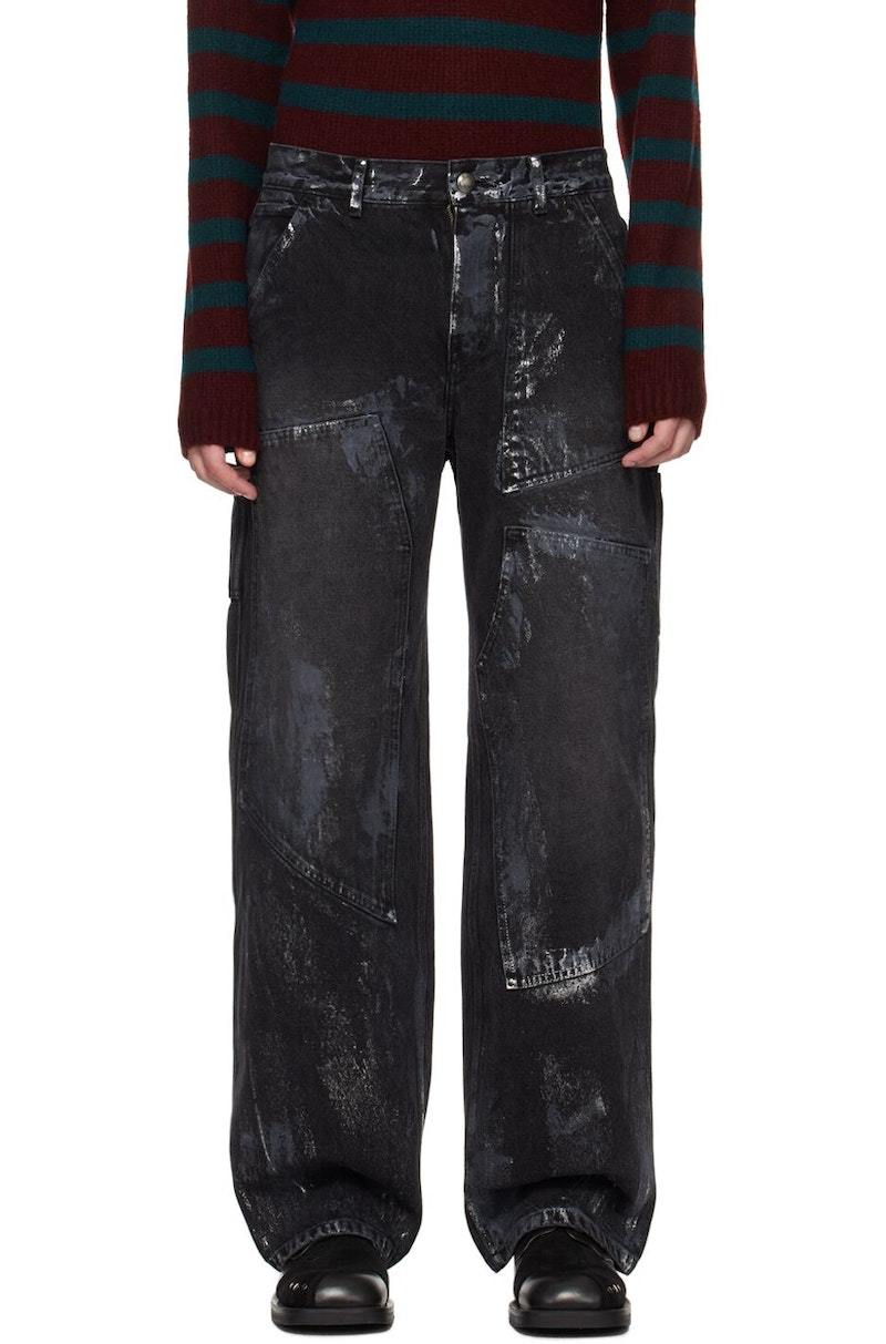 ANDERSSON BELL Coated Jeans - Black | Garmentory ANDERSSON BELL Coated Jeans - Black | Garmentory