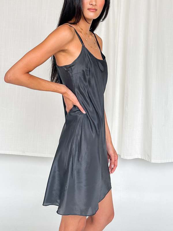 Silk Slip Dress Black Garmentory