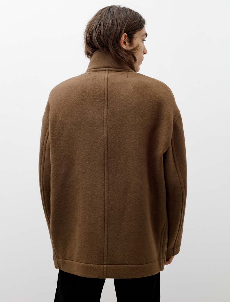 Lemaire Boxy Duffle Coat - Olive Brown | Garmentory