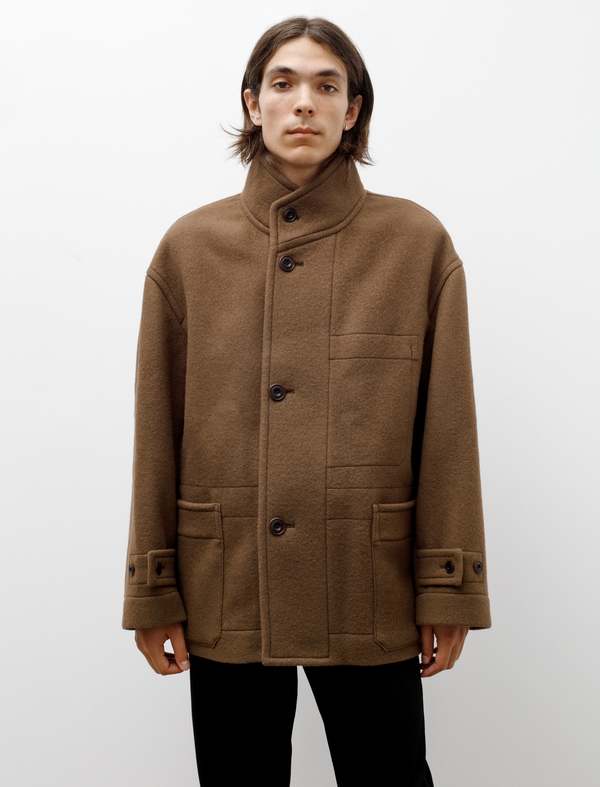 Lemaire Boxy Duffle Coat - Olive Brown | Garmentory