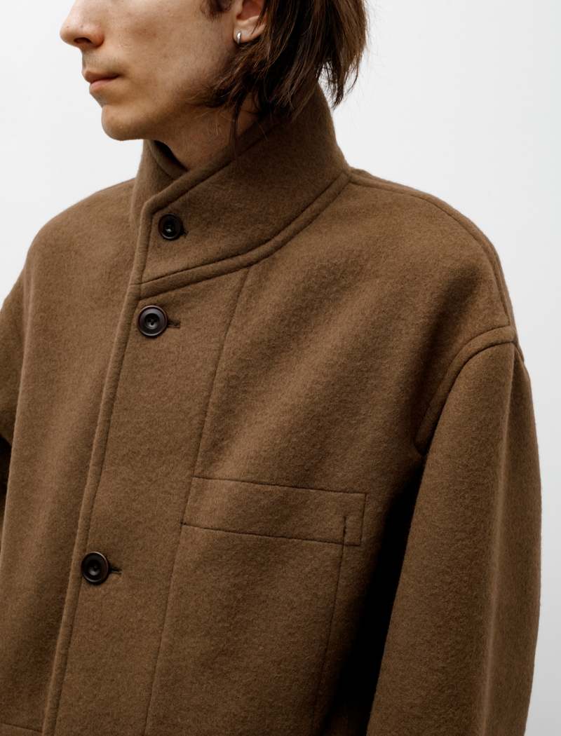 Lemaire Boxy Duffle Coat - Olive Brown | Garmentory