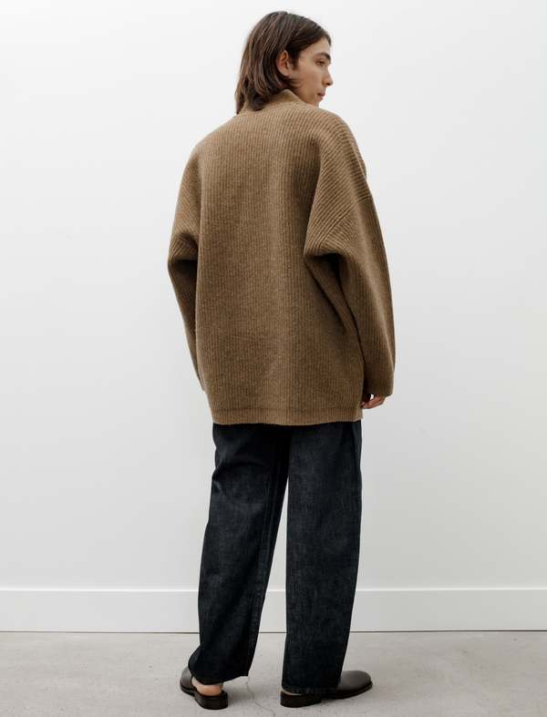 Lemaire Felted Cardigan Coat - Dark Mustard | Garmentory