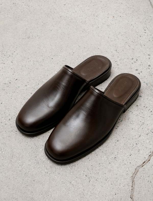 Lemaire Square Mule - Dark Brown | Garmentory