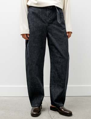 Lemaire Twisted Belted Pants - Denim Indigo | Garmentory