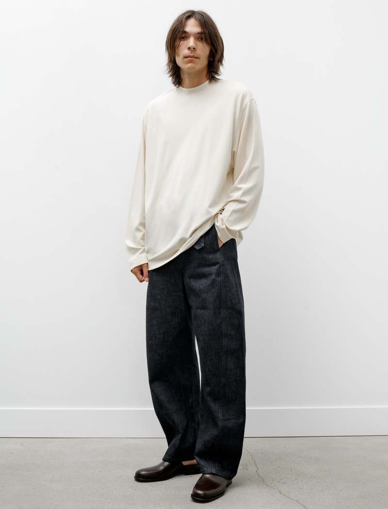 パンツ LEMAIRE IndigoDenim belted twisted pants Lemaire Twisted Belted Pants - Denim Indigo | Garmentory