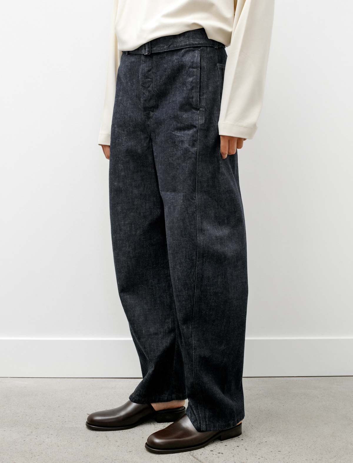 Lemaire Twisted Belted Pants - Denim Indigo | Garmentory