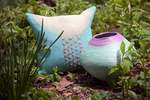 Charlie Sprout Inyanga Pillow - Aqua - Thumbnail 1