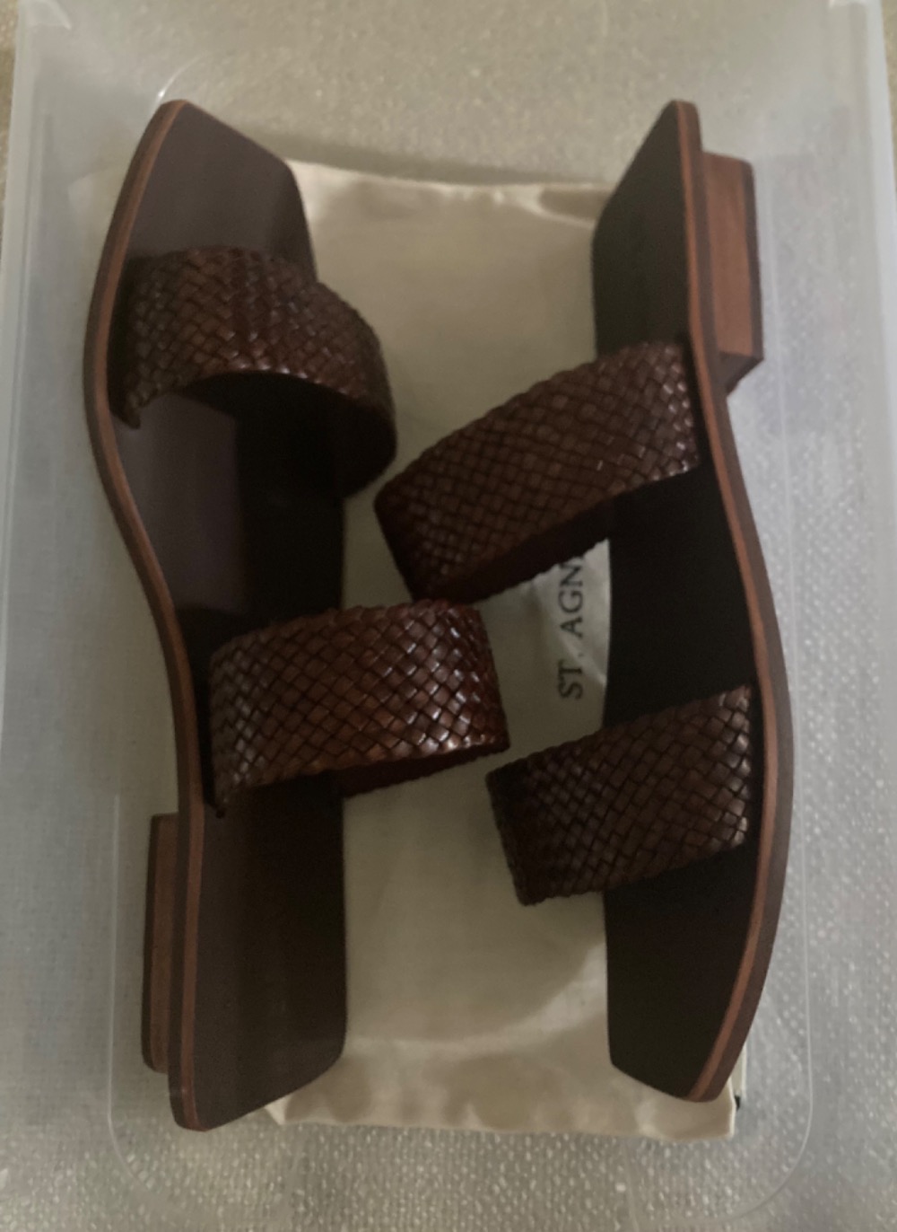 【ST. AGNI】clea woven レザー スライド St Agni Clea Woven Leather Slides In Brown | ModeSens