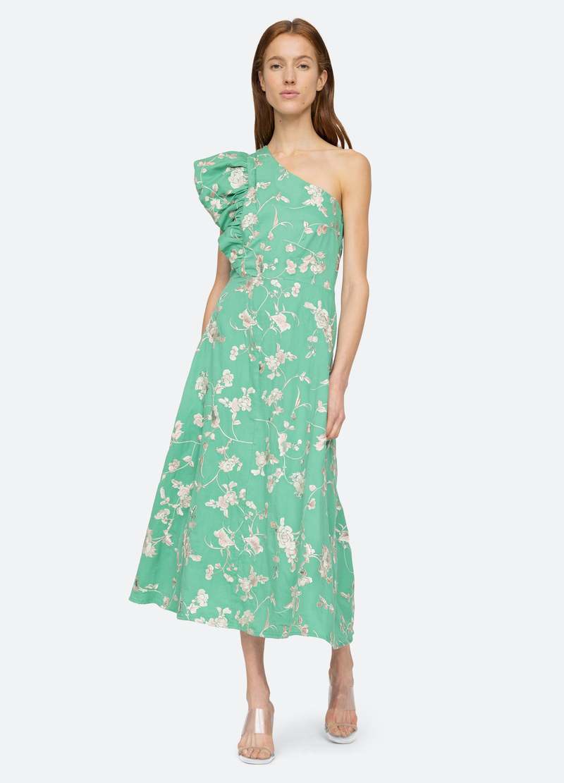 pure cotton maxi dress with sleeves Tiered flowing structure with beautiful Waist Size:69 - 79 cm ooh la la couture chloe ice pop dress A-LINE GATHERED PANEL DRESS