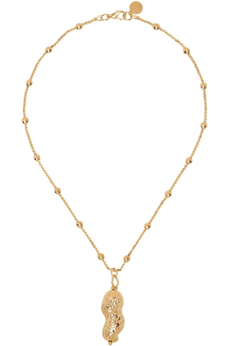 【送料&関税込】Marni Chain Necklace Marni Peanut Charm Necklace - Gold | Garmentory