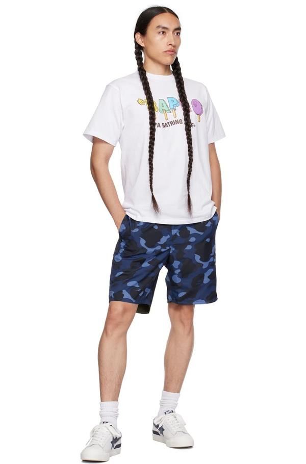 Bape Camo Shark Reversible Shorts - Navy | Garmentory