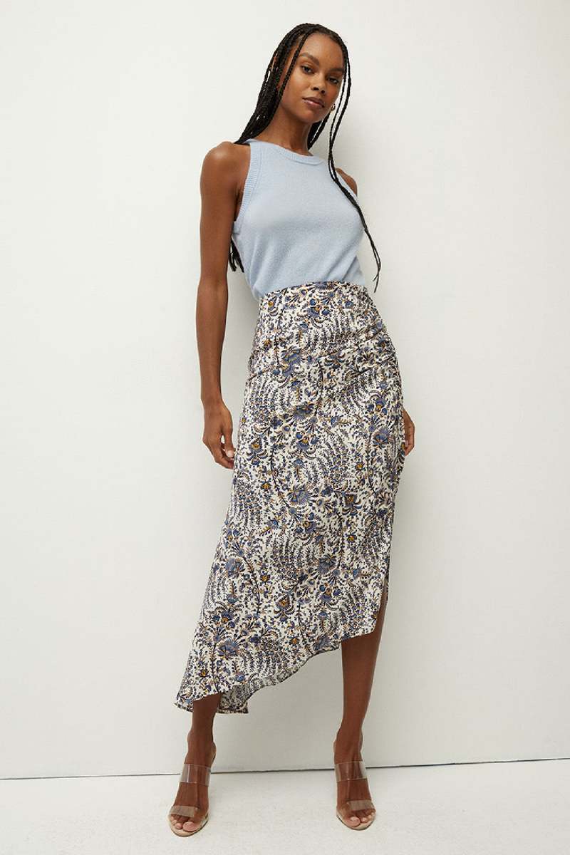 miele floral midi skirt