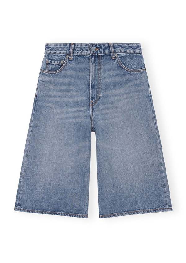 【関税＆送料込み】Ganni Blue Denim Bermuda Shorts Women's Denim Shorts | Bermuda & Hotpants for Every Occasion