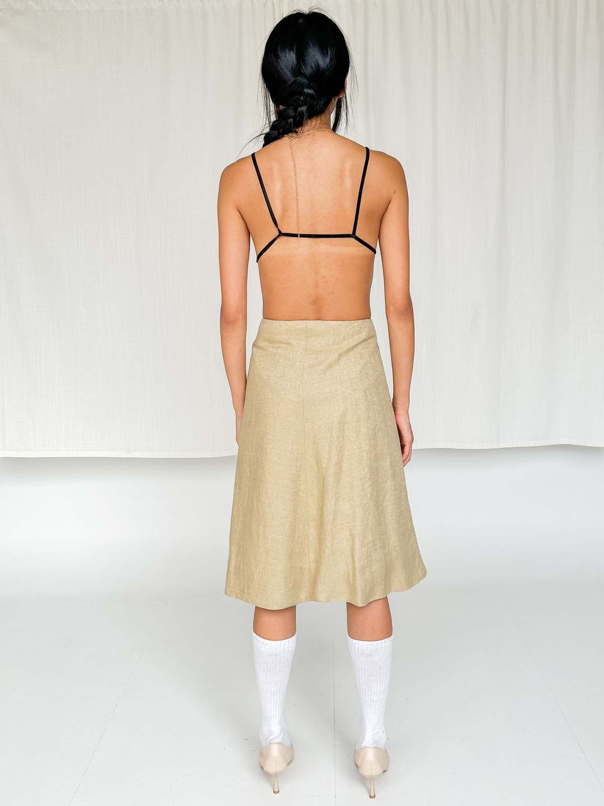 Marni Linen Midi Skirt - Ecru | Garmentory
