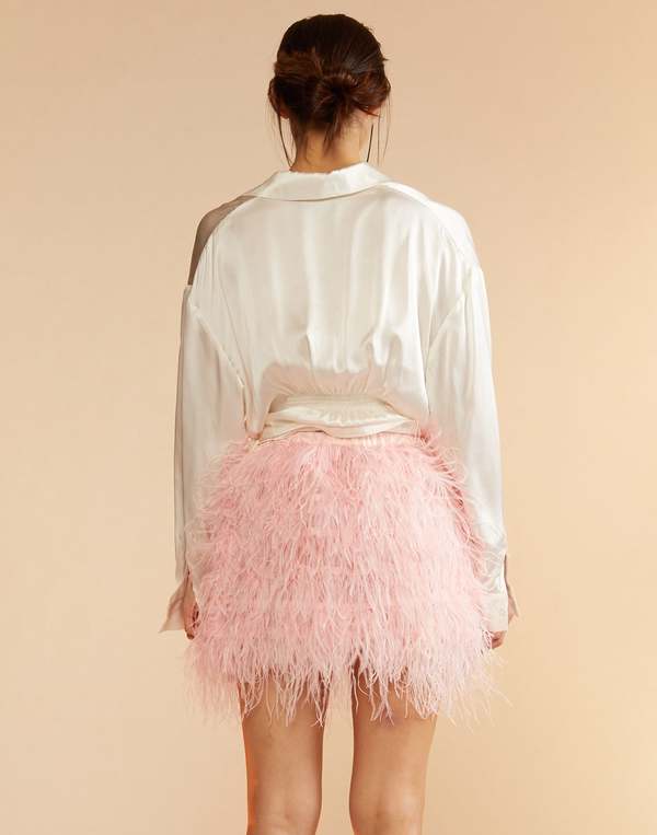 Cynthia Rowley Feather Skirt - LGHTPK | Garmentory