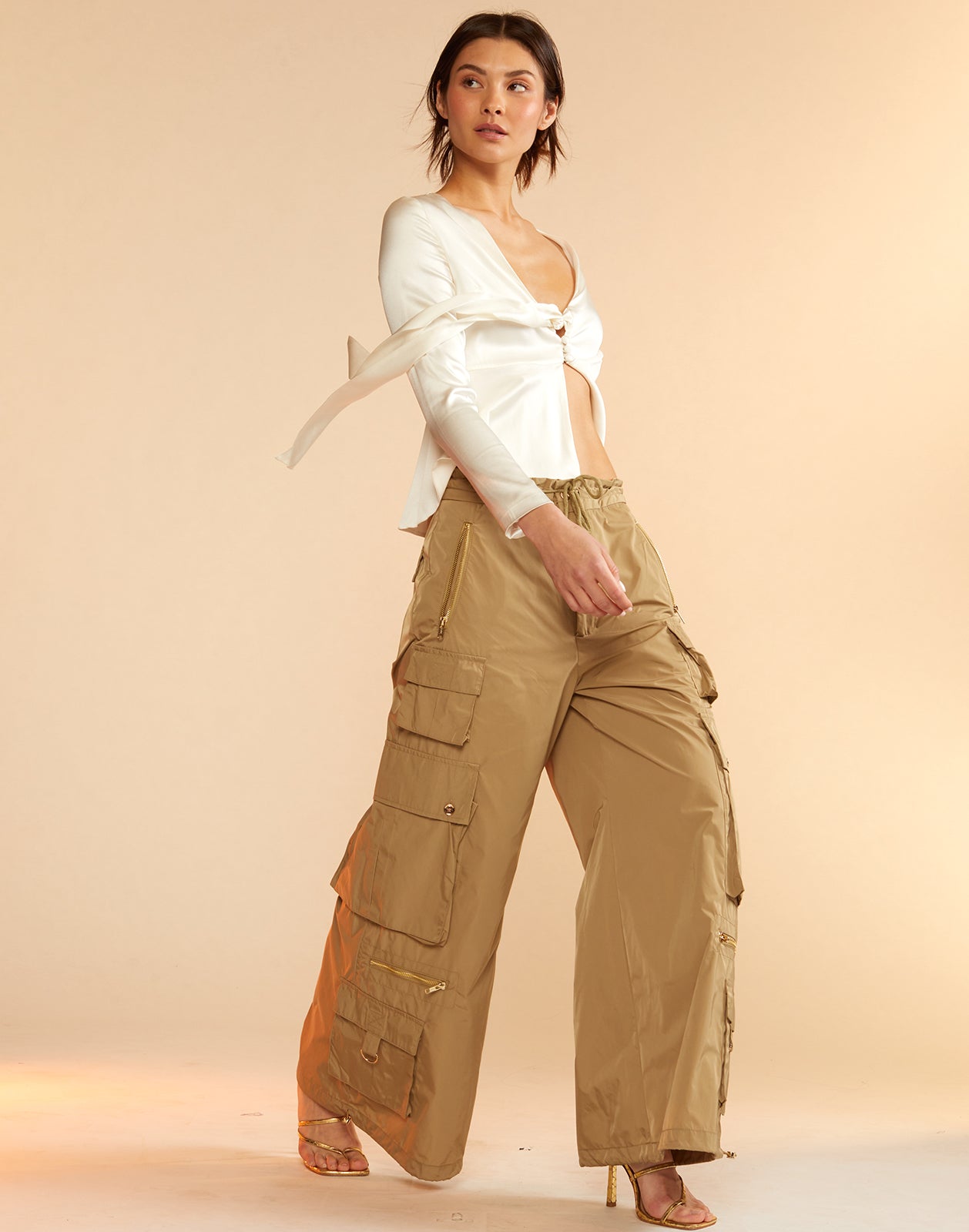 Cynthia Rowley Kim Cargo Pant - KHAKI | Garmentory