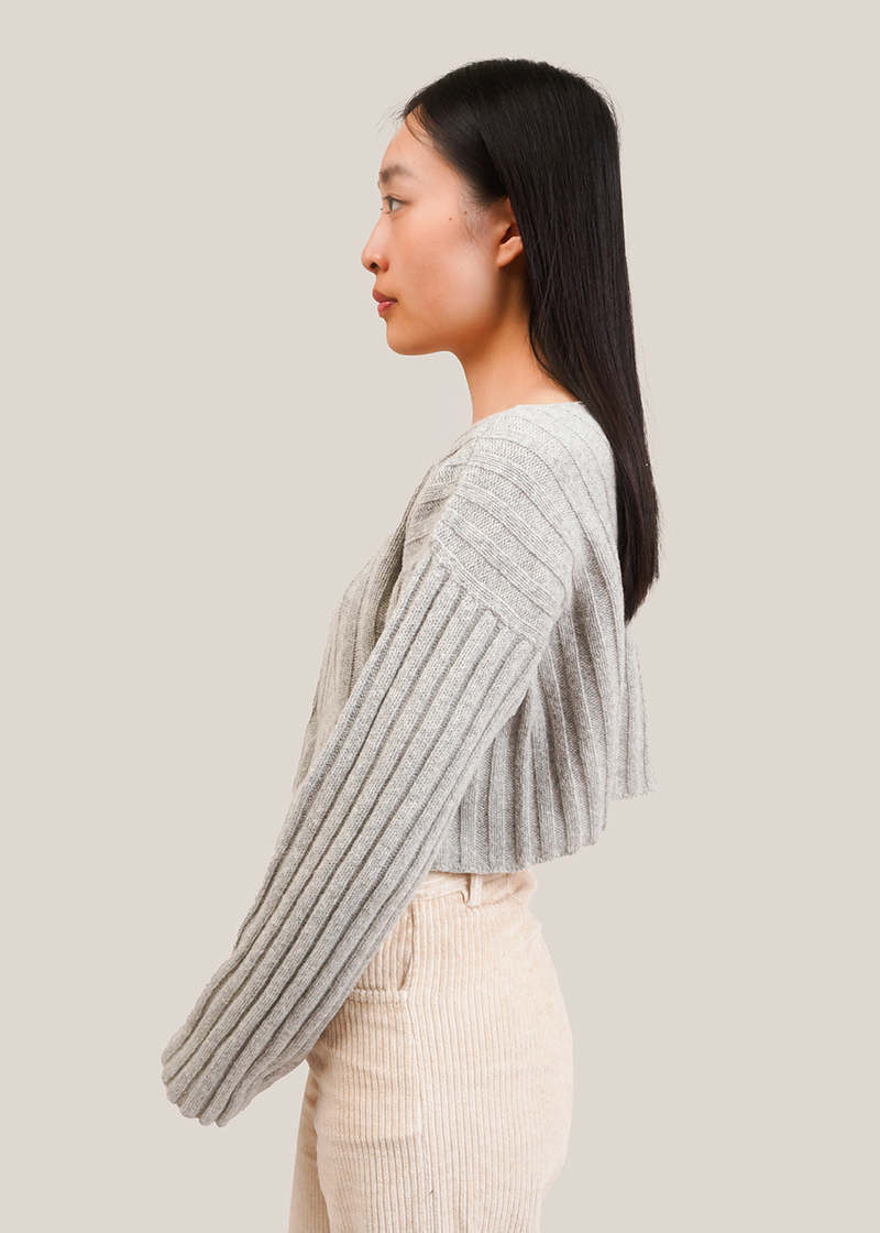 Baserange Macau Sweater - Grey Melange | Garmentory