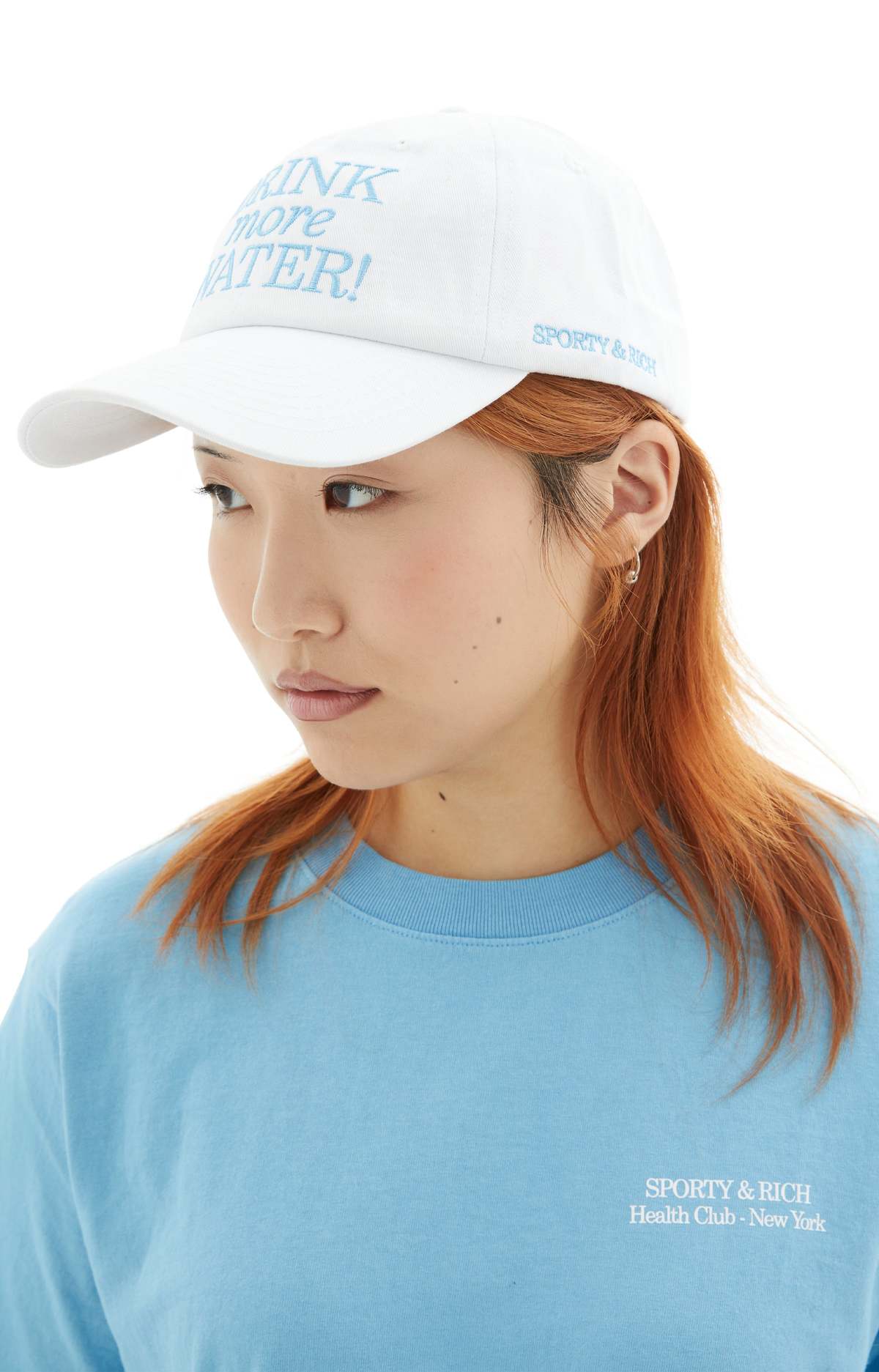 Sporty & Rich New Drink Water Hat White/Atlantic Garmentory