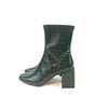 The Mix Shoes & Accessories Silent D Carina Bootie - Green Croc - Thumbnail 1