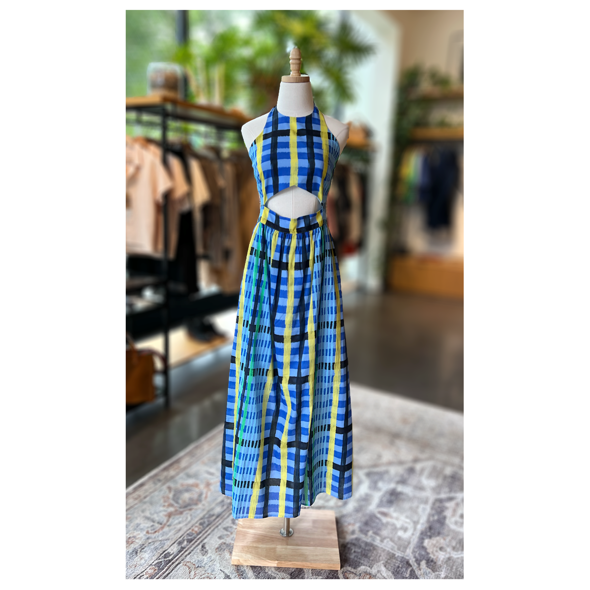 DeLoreta Nuevo Chicha Dress Tartan Charro Azul Garmentory