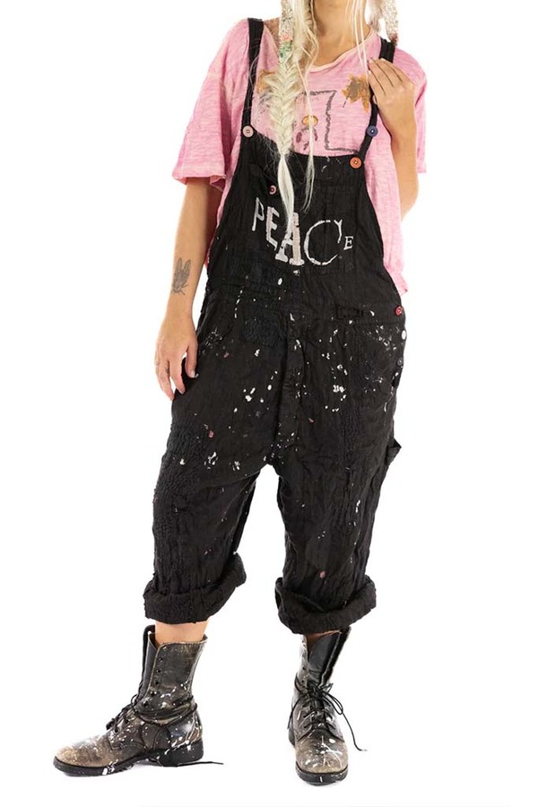 Magnolia Pearl Peace Painters Overalls - Midnight | Garmentory
