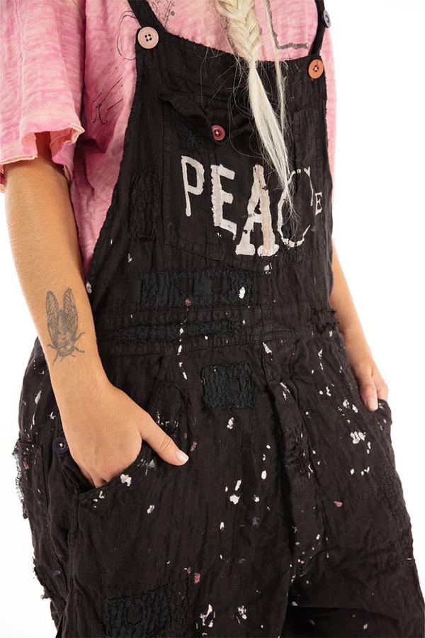 Magnolia Pearl Peace Painters Overalls - Midnight | Garmentory