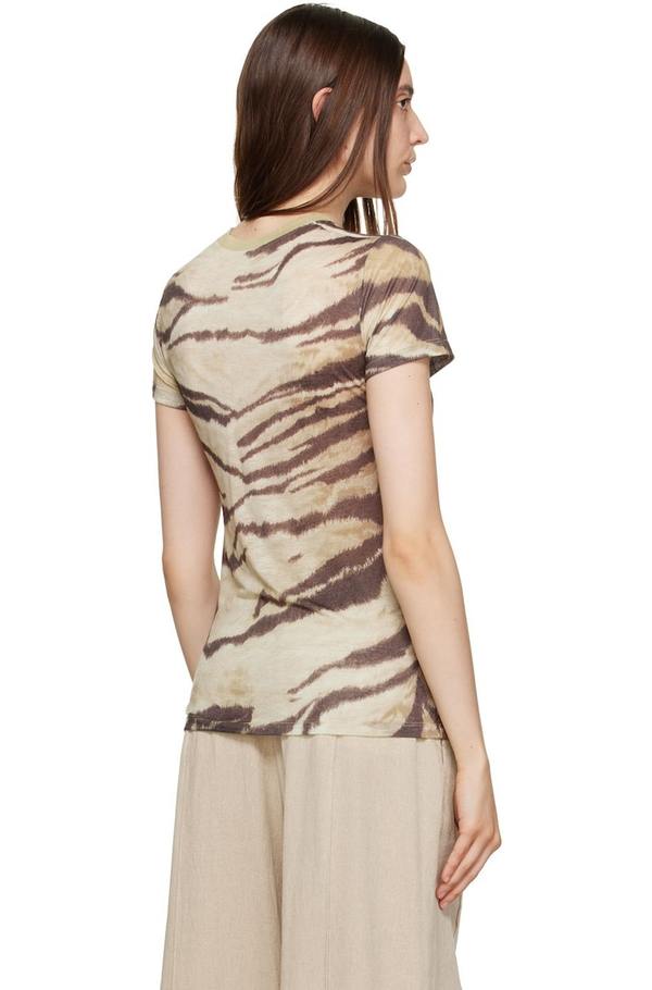 Baserange Beige & Brown Tiger T-Shirt - Tiger Print | Garmentory
