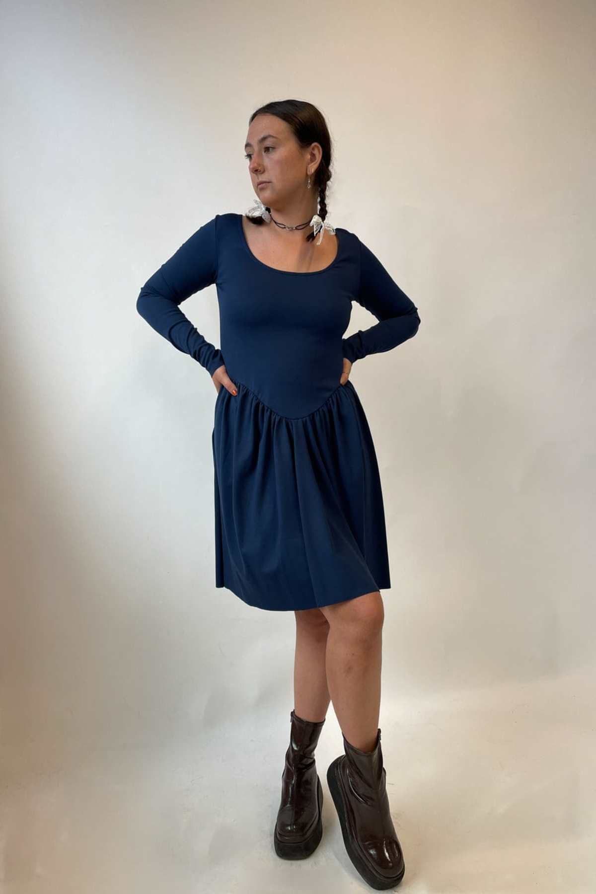 Eliza Faulkner Joan Dress - Navy