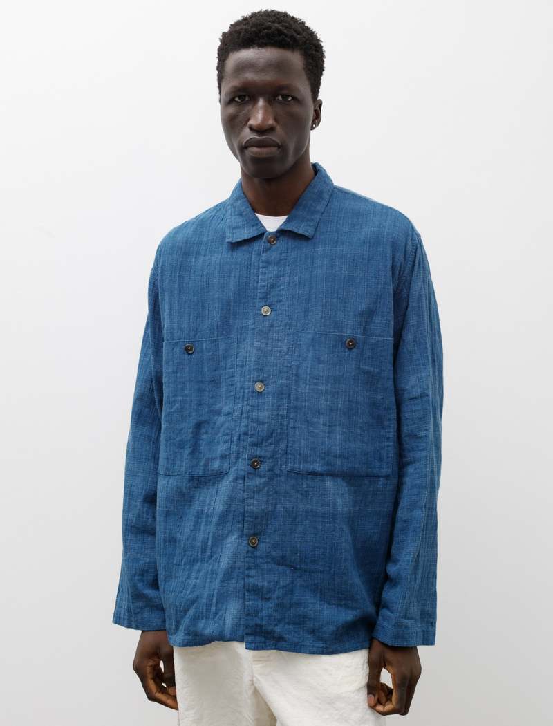 Oliver Church Handwoven Linen Check Industrial Over Shirt | Garmentory