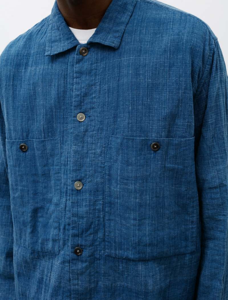 Oliver Church Handwoven Linen Check Industrial Over Shirt | Garmentory