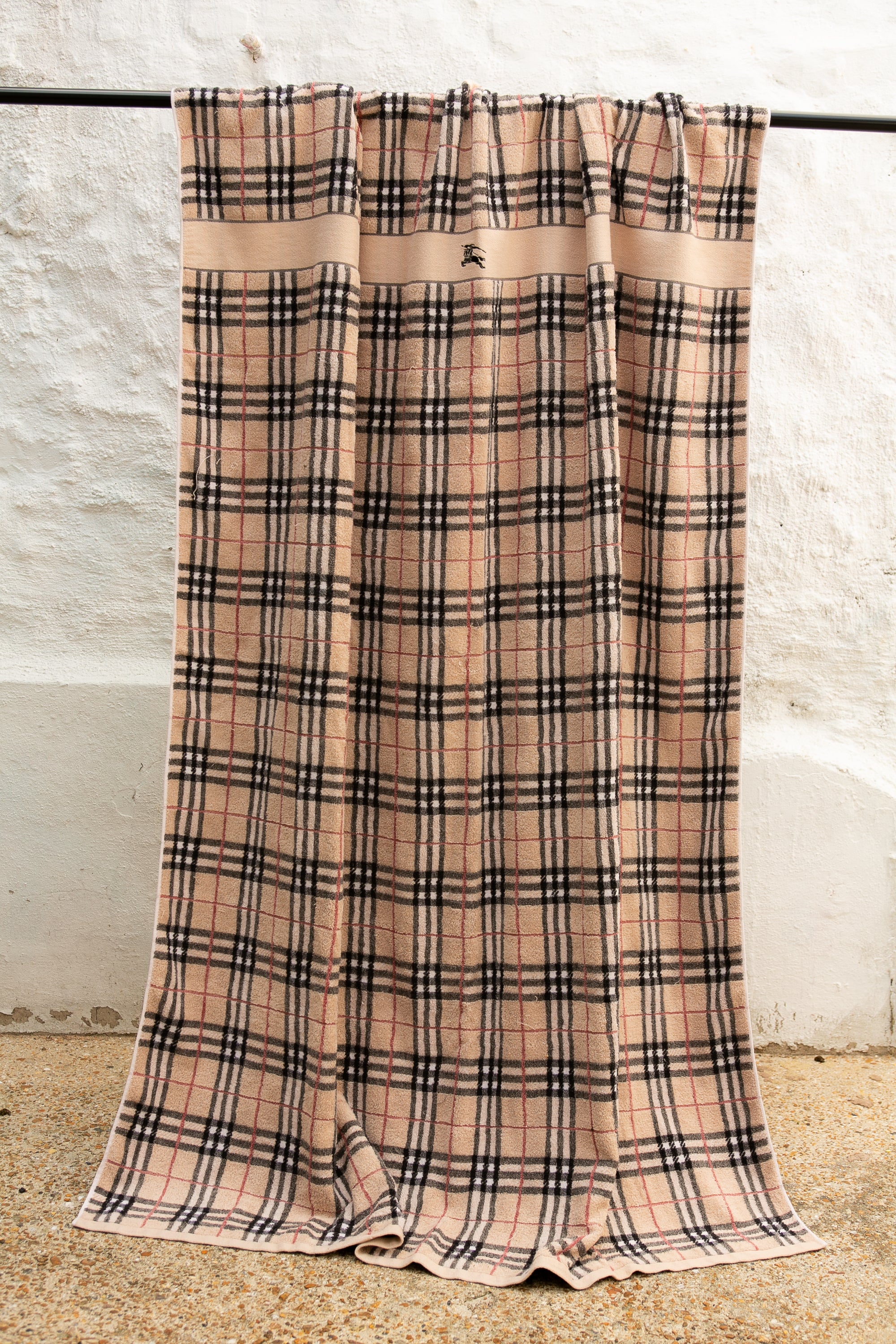 Vintage WOLF and GYPSY VINTAGE Burberry Check Print Towel