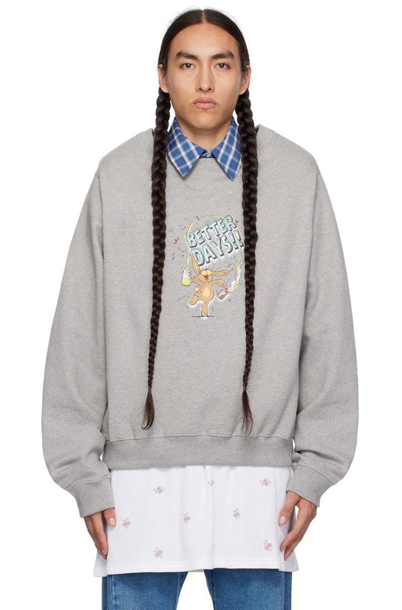 Martine Rose Better Days Bunny Sweatshirt - Gray | Garmentory