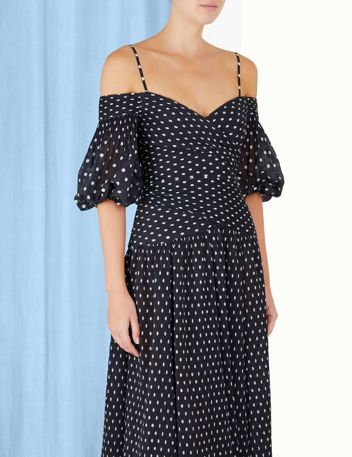 Zimmermann Pleated Midi Dress - Paradise Navy
