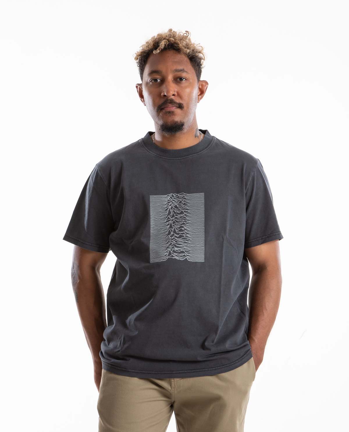 NEUW Joy Division Unknown Pleasure Band Tee - Black | Garmentory