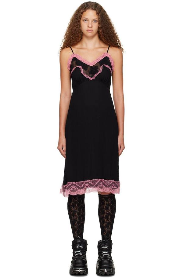 Anna Sui Floral Midi Dress - Black | Garmentory