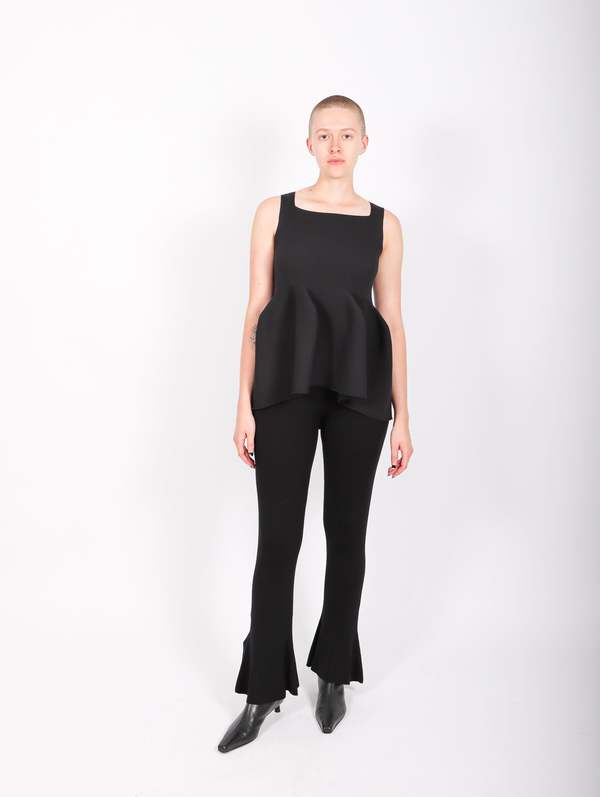 CFCL Cupro Rib Pants 2 - Black | Garmentory