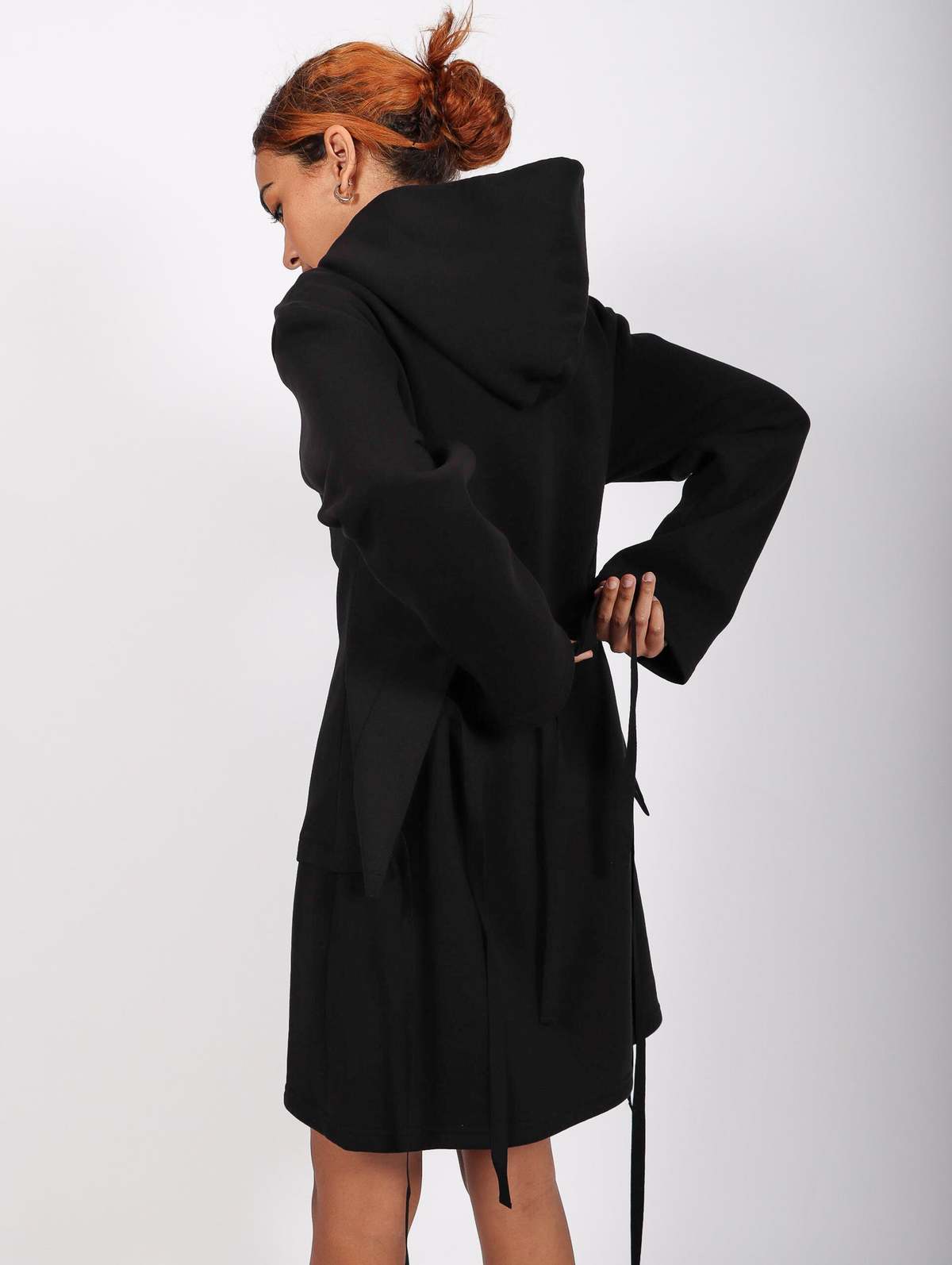 MM6 Maison Margiela Sweatshirt Mini Dress - Black | Garmentory