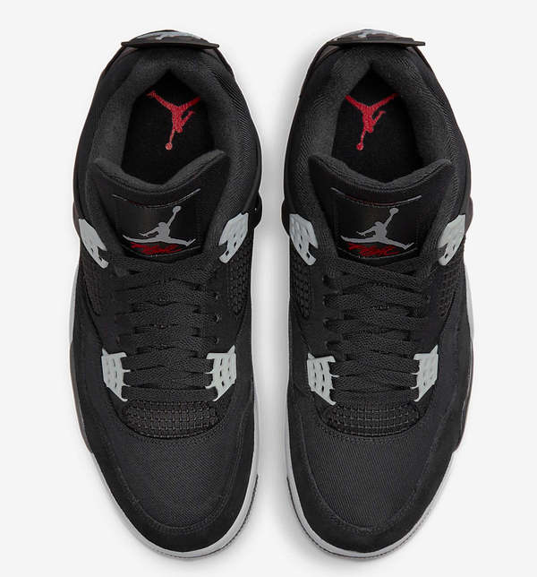 Jordan 4 Retro SE ‘Black Canvas’ -Men\'s Casual Sneakers Shoes Air Jordan 4 Black Canvas - YouTube main image 3