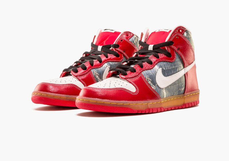 NIKE SB Dunk High Premium Shoe Goo High-Top Skateboard Sneakers Red, Gray Size 7 Buy Nike Dunk High Premium SB  main image 4