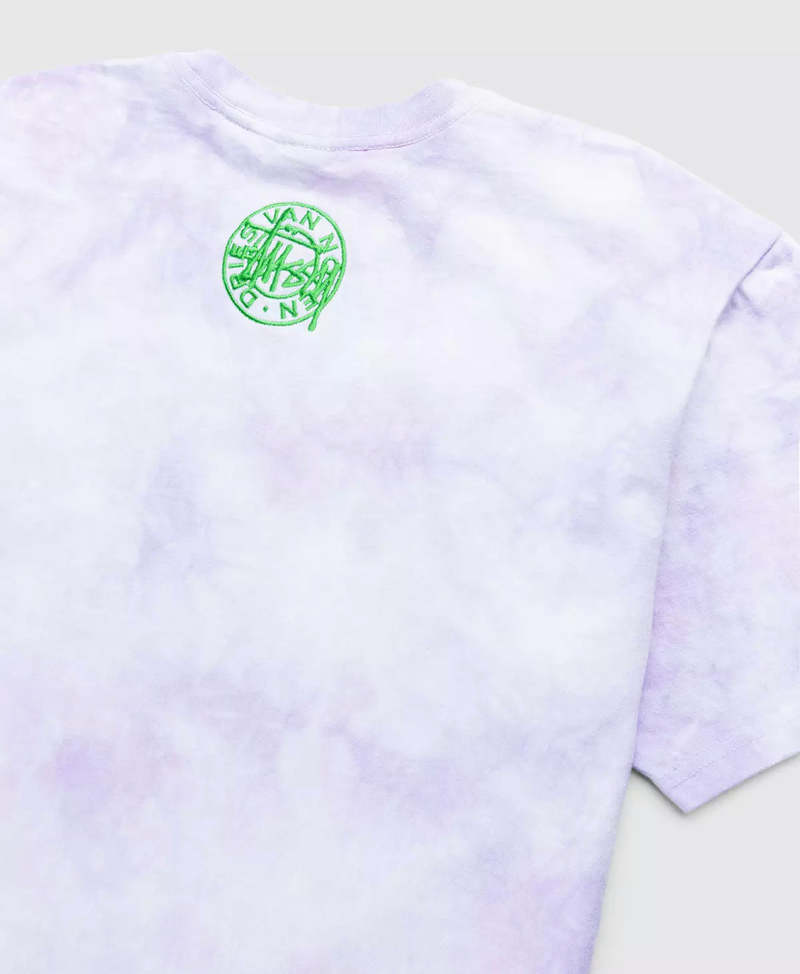 【完売間近】 Stussy x Dries Van Noten Bandana T-Shirt lilac Stüssy x Dries Van Noten Bandana Tee Shirt - Lilac | Garmentory