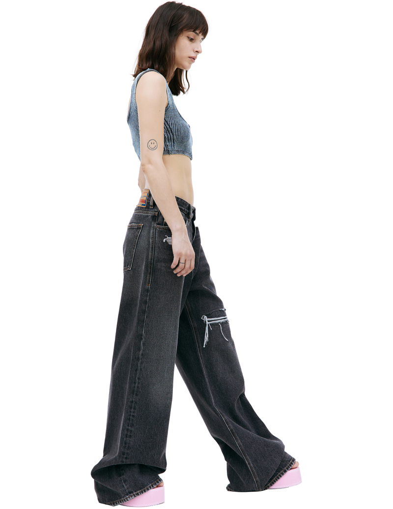 DIESEL Relaxed fit D Sire Jeans Black Garmentory