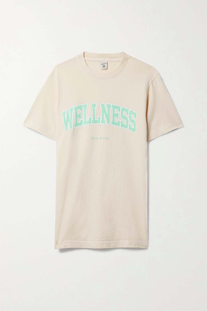 ★Sporty & Rich★ Wellness Ivy Short Sleeve T-Shirt Cream TS Sporty & Rich Wellness Ivy T-Shirt in Cream Sporty & Rich