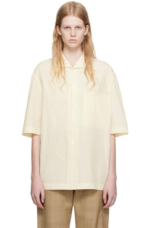 トップス LEMAIRE CAMP COLLAR SHIRT S ECRU LEMAIRE Camp Collar Shirt - Beige | Garmentory