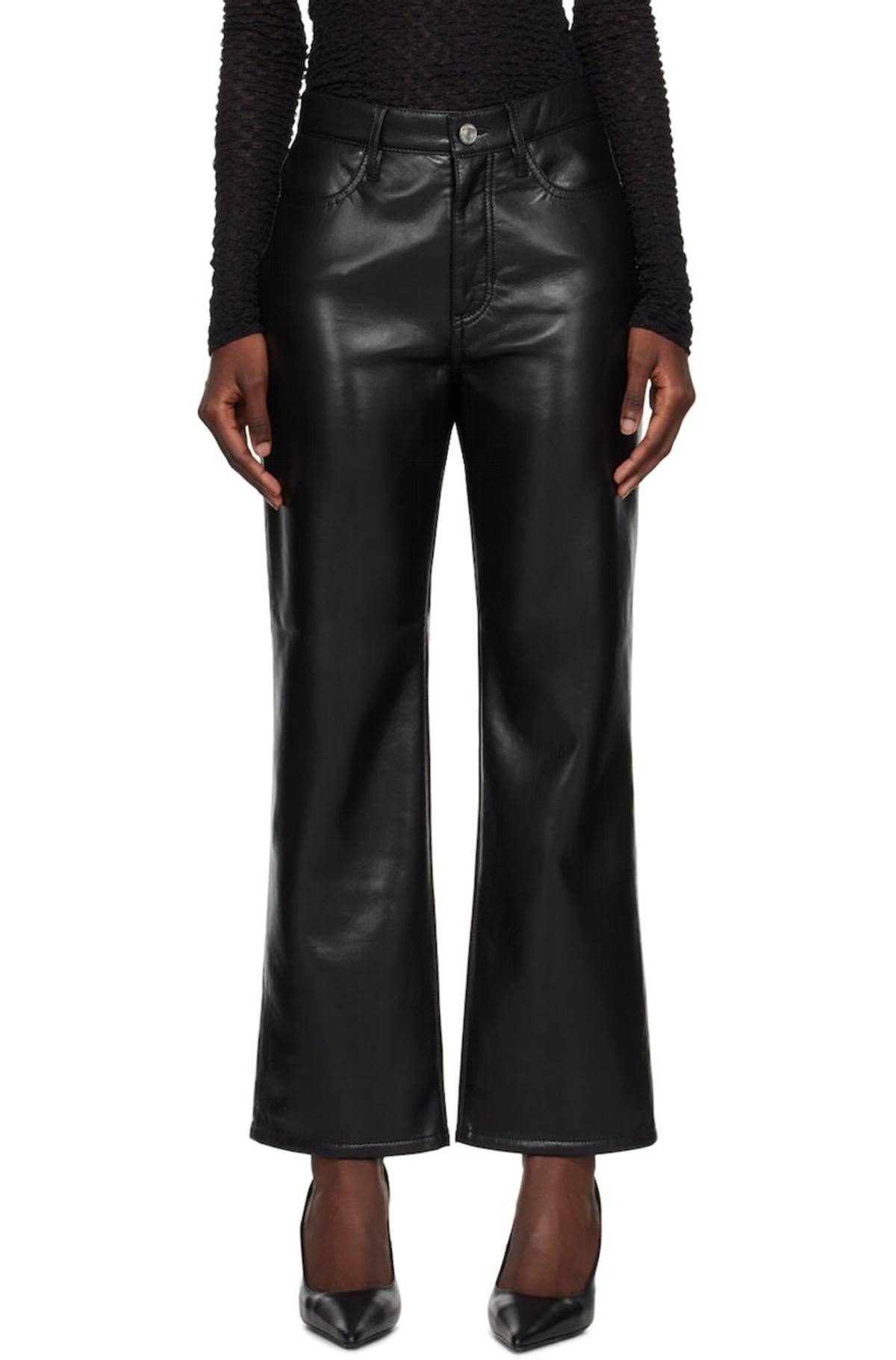 Frame Le Jane Leather Pants Black Garmentory