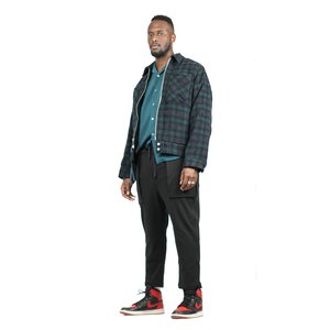 plaid shearling jacket mens